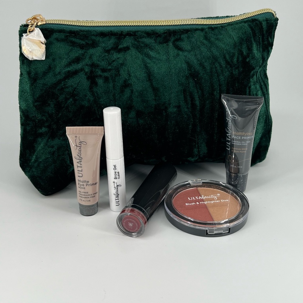 NWT Ulta Beauty Emerald Makeup Set with Cosmetics